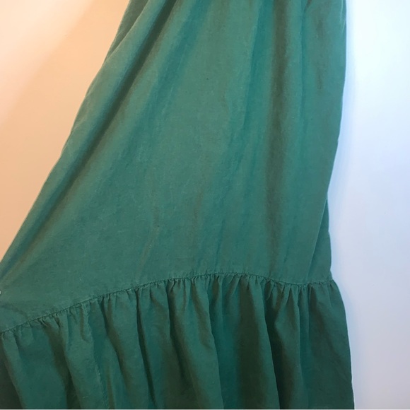 Aerie Braided Tie Knit Halter Neck Maxi Dress Green L - Picture 7 of 11